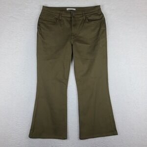Whetherly Jeans Womens 32/14 Olive Green Beverly High Rise Ankle Flare Dark Wash